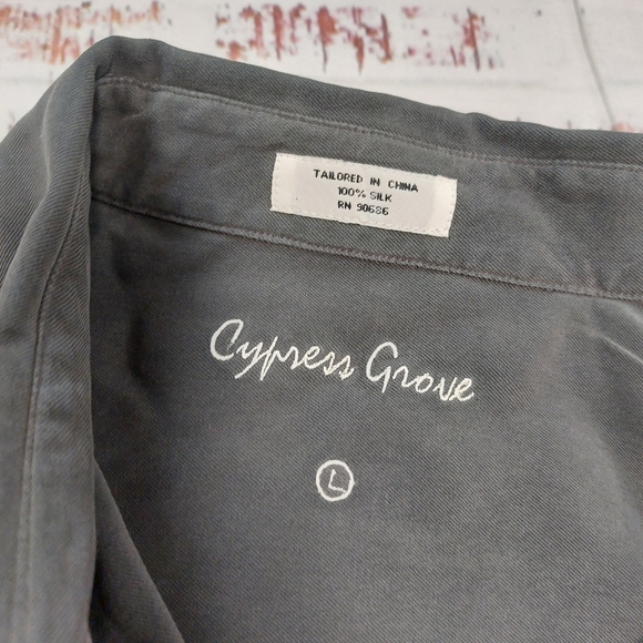 Cypress Grove 100% Silk button down shirt - Picture 2 of 3